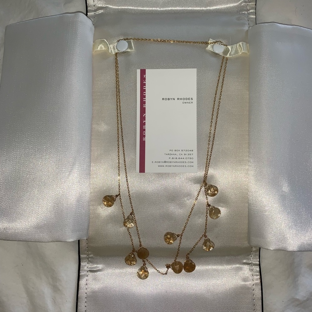 Robyn Rhodes Yellow Topaz & Gold Necklace